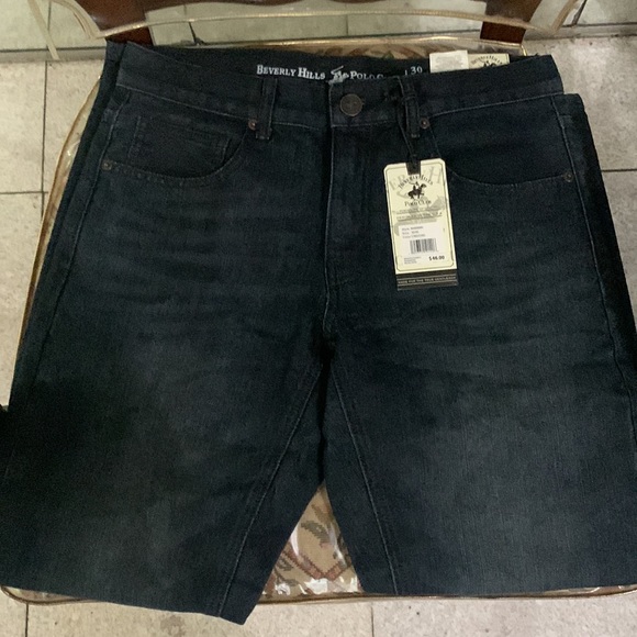 Beverly Hills Polo Club Dark Blue Relaxed Straight Fit Denim Jeans - Picture 4 of 4